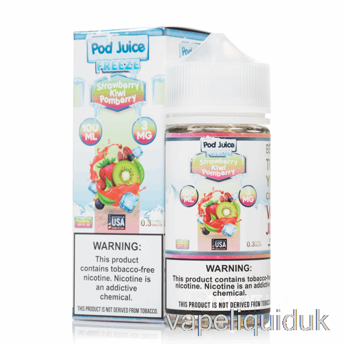 FREEZE Strawberry Kiwi Pomberry - Pod Juice - 100mL 6mg Vape Liquid